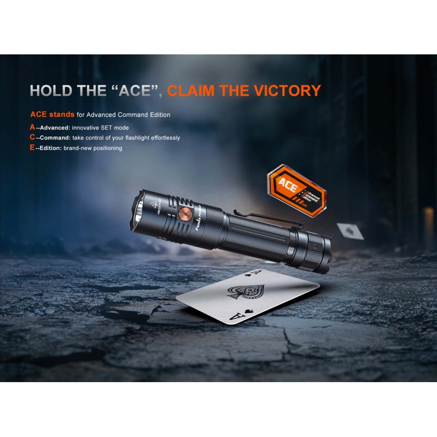 Fenix PD36RACE - dimbar uppladdningsbar LED-ficklampa LED/USB 5000 mAh IP68 3000 lm 63,45 h svart