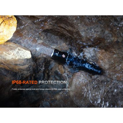 Fenix PD36RACE - dimbar uppladdningsbar LED-ficklampa LED/USB 5000 mAh IP68 3000 lm 63,45 h svart