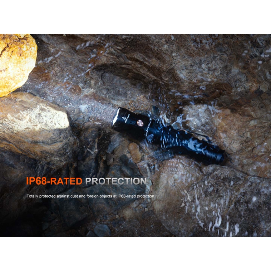 Fenix PD36RACE - dimbar uppladdningsbar LED-ficklampa LED/USB 5000 mAh IP68 3000 lm 63,45 h svart