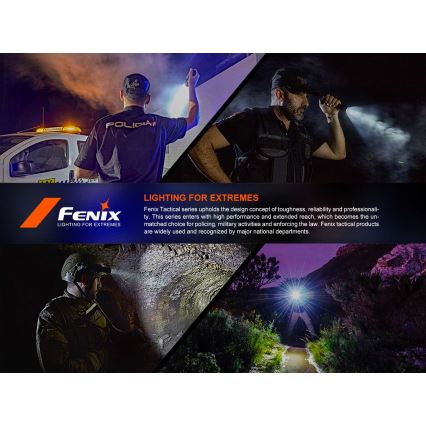 Fenix PD36RACE - dimbar uppladdningsbar LED-ficklampa LED/USB 5000 mAh IP68 3000 lm 63,45 h svart