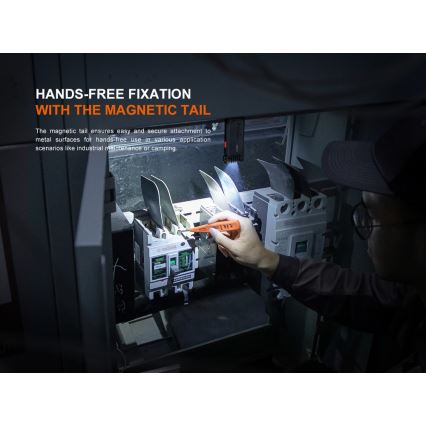 Fenix SW05RREDBLC - LED Ljusreglerad uppladdningsbar ficklampa LED/USB IPX6 150 lm 49 h 700 mAh svart