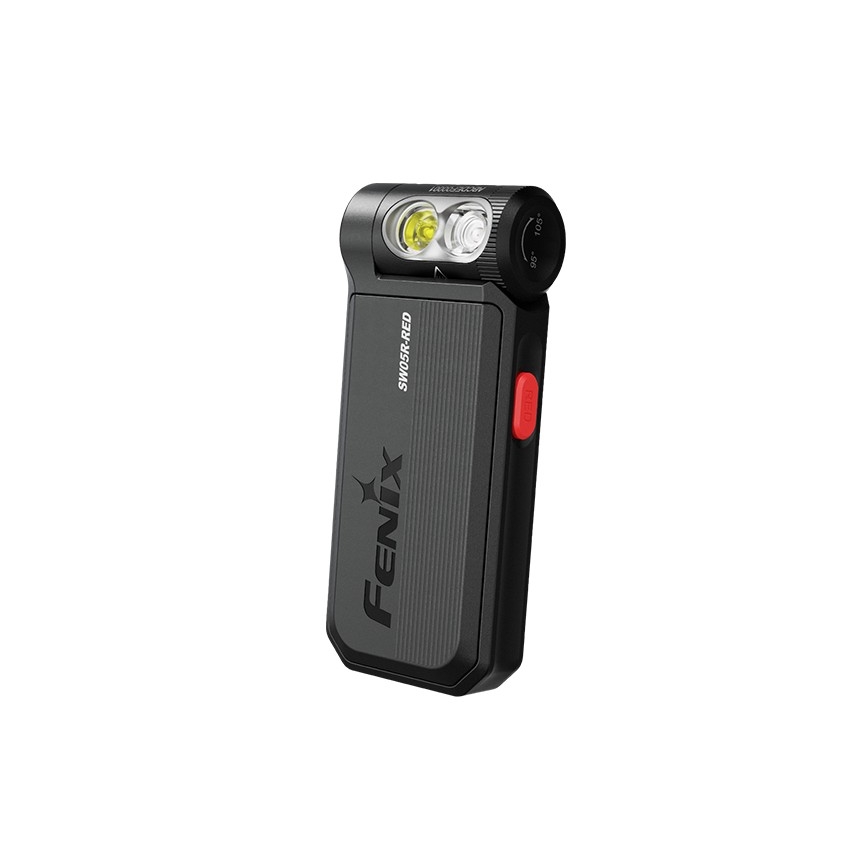 Fenix SW05RREDBLC - LED Ljusreglerad uppladdningsbar ficklampa LED/USB IPX6 150 lm 49 h 700 mAh svart