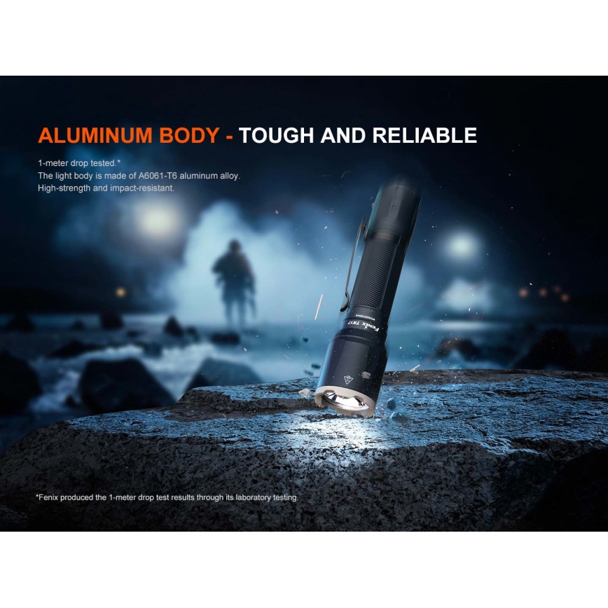 Fenix TK17BLK - dimmbar uppladdningsbar LED-ficklampa LED/USB 6000 mAh IP68 3600 lm 60 h svart