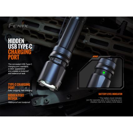 Fenix TK20RV20 - LED Taktisk uppladdningsbar ficklampa LED / USB IP68 3000 lm 48 timmar