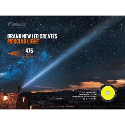 Fenix TK20RV20 - LED Taktisk uppladdningsbar ficklampa LED / USB IP68 3000 lm 48 timmar