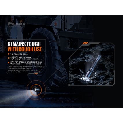 Fenix TK20RV20 - LED Taktisk uppladdningsbar ficklampa LED / USB IP68 3000 lm 48 timmar