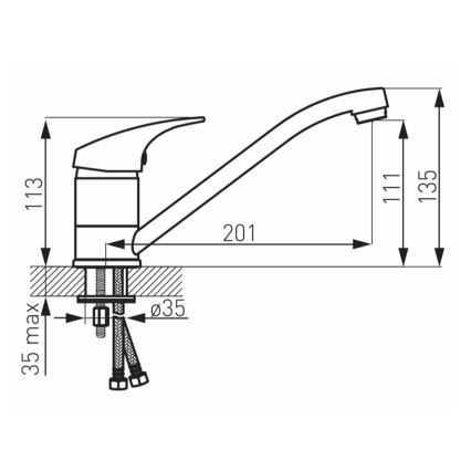 FERRO - Diskblandare ONE, polerad krom