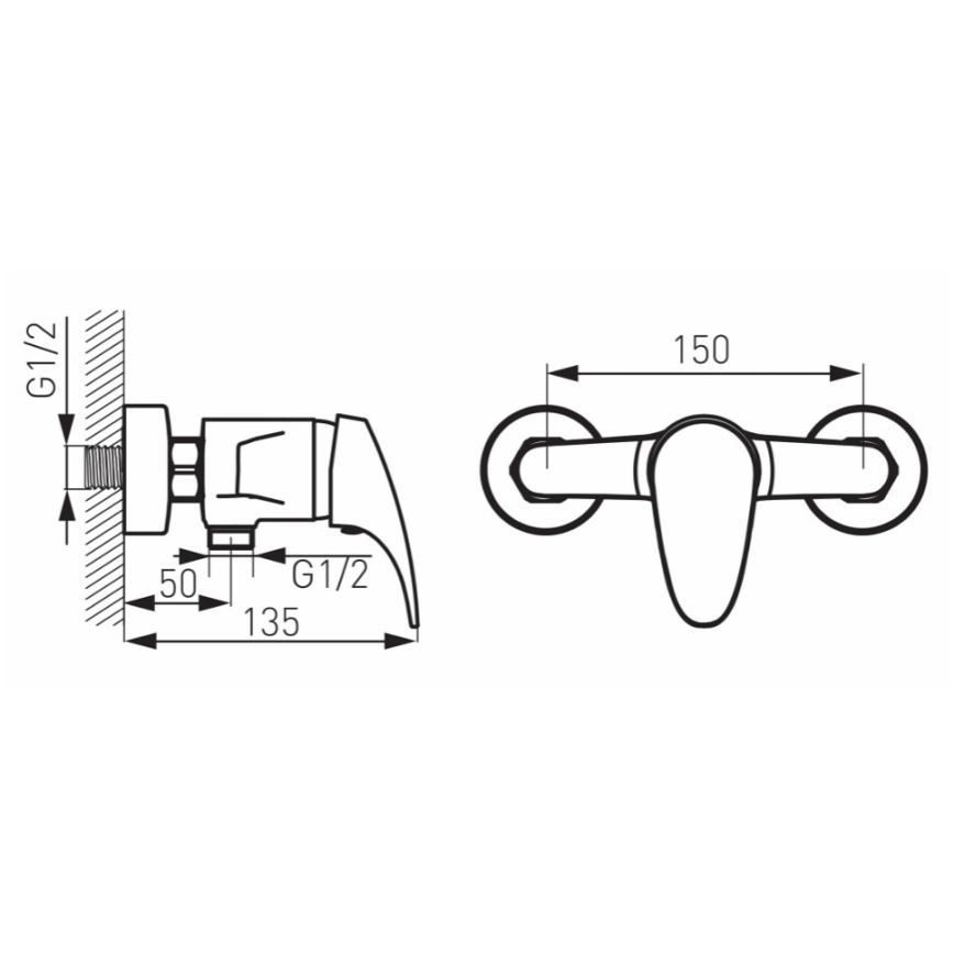 FERRO - Duschblandare ONE, blank krom