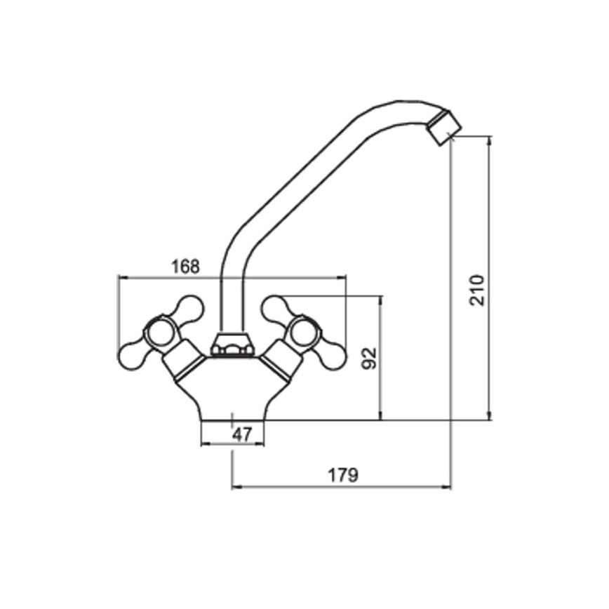 FERRO - Köksblandare ANTICA i brons
