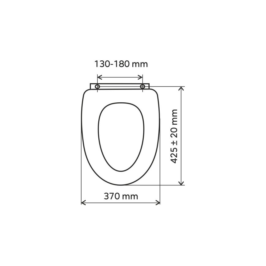 FERRO - Toalettsits duroplast/vit