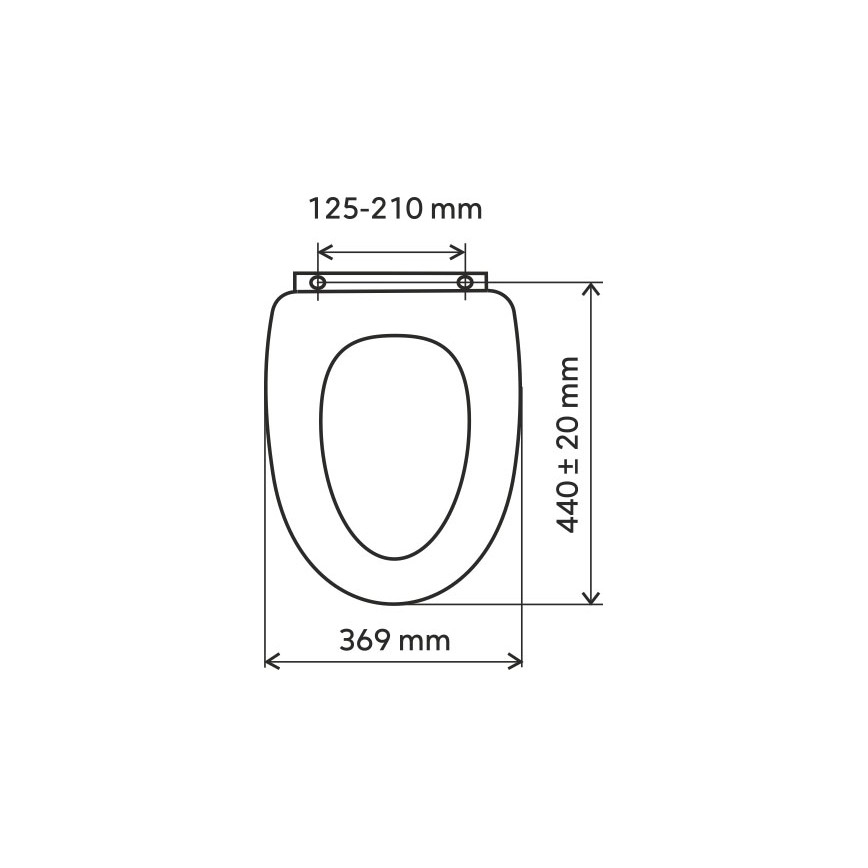 FERRO - Toalettsits SoftClose duroplast/svart