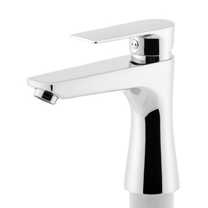 FERRO - Tvättställsblandare + pop-up-bottenventil ALGEO SQUARE blank krom