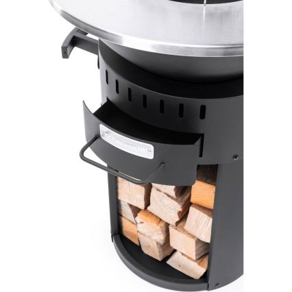 Fieldmann - Bärbar grill 3 i 1 rostfritt stål/svart