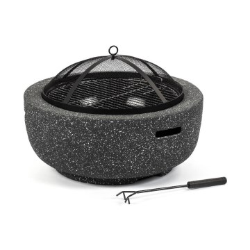 Fieldmann - Bärbar vedlägereld med galler antracit