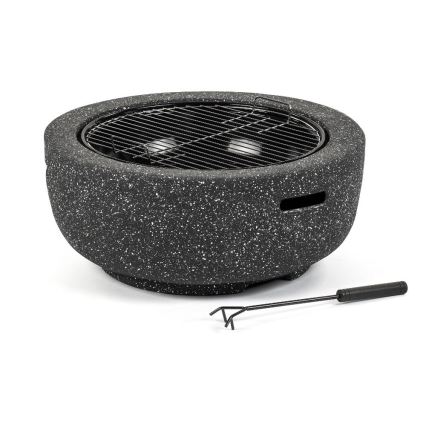 Fieldmann - Bärbar vedlägereld med galler antracit