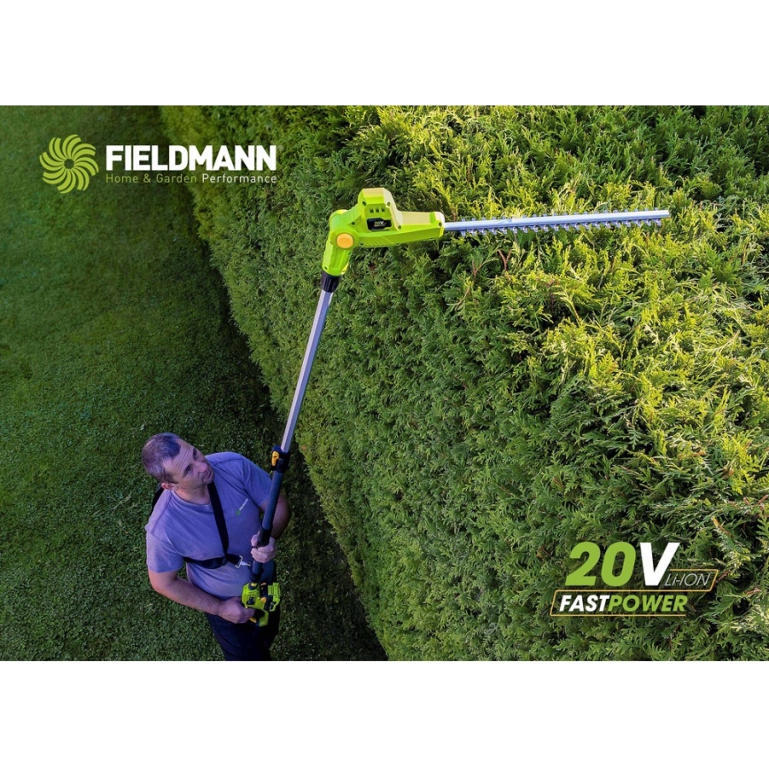 Fieldmann - Batteridrivna teleskopiska häcksaxar 20V