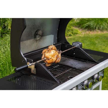 Fieldmann - Gasolgrill med 3 brännare i matt krom