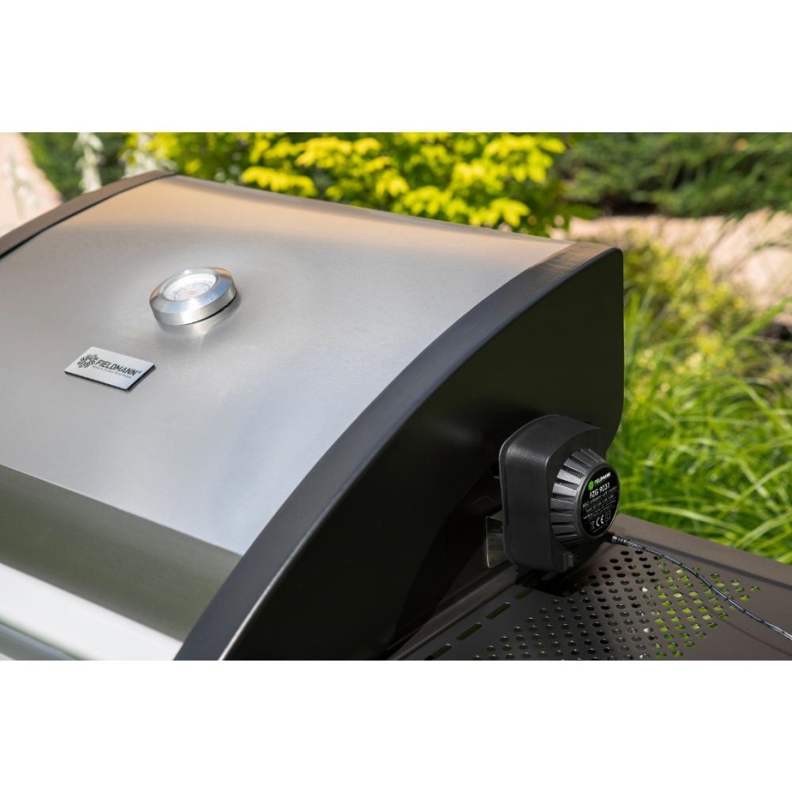 Fieldmann - Gasolgrill med 3 brännare i matt krom