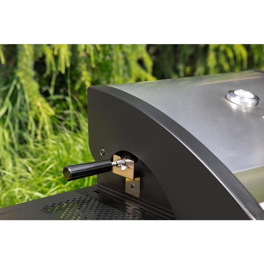 Fieldmann - Gasolgrill med 3 brännare i matt krom