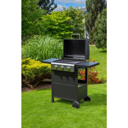 Fieldmann - Gasolgrill med 3 brännare svart