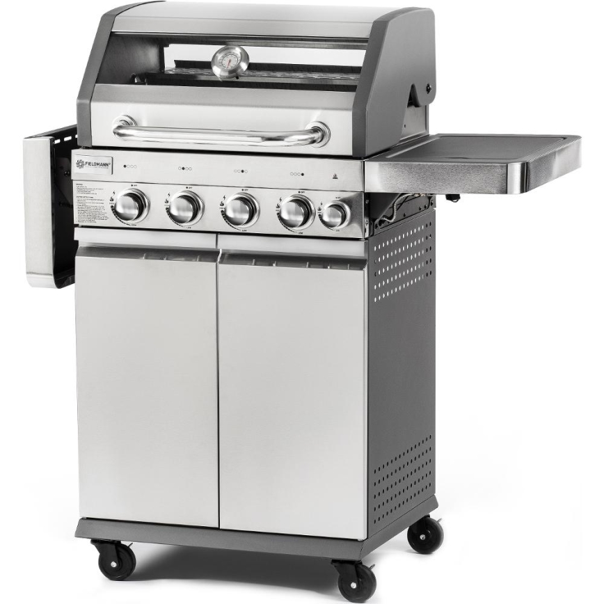 Fieldmann - Gasolgrill 5-brännare matt krom