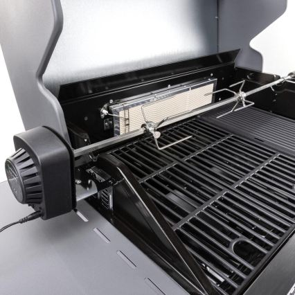 Fieldmann - Grillspett med motor 230 V i rostfritt stål