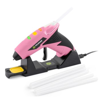 Fieldmann - Trådlös varmlimspistol 4V 1500 mAh rosa
