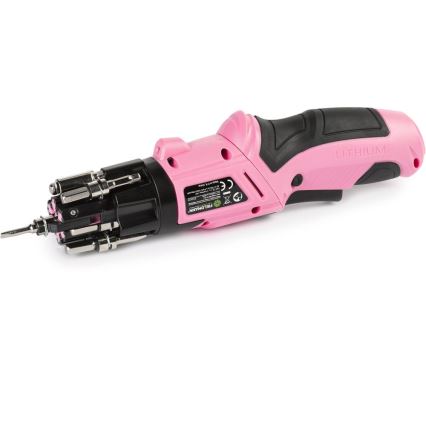 Fieldmann - Uppladdningsbar skruvmejsel 3,6 V 1300 mAh rosa