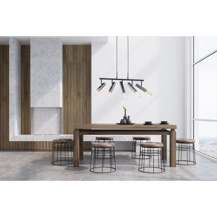 Fischer & Honsel 60369 - Ljuskrona med upphängningsrem DEAN 5xE27/25W/230V