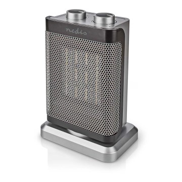 Fläkt med keramiskt värmeelement 1000/1500W/230V silver