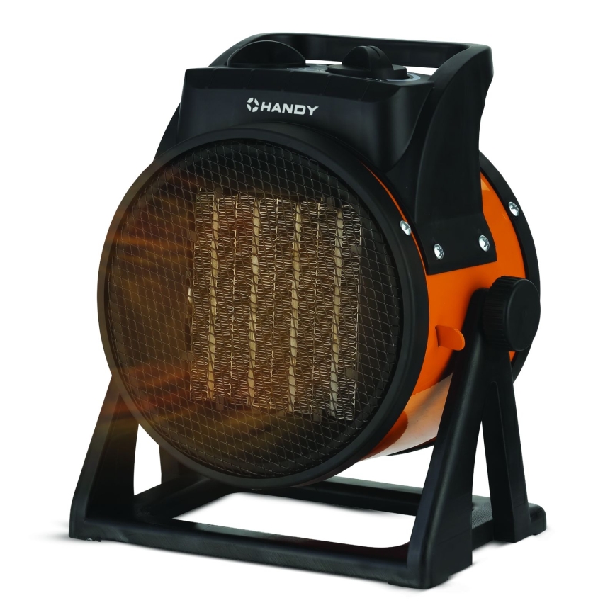 Fläktvärmare med keramiskt värmeelement 1000/2000W/230V orange/svart