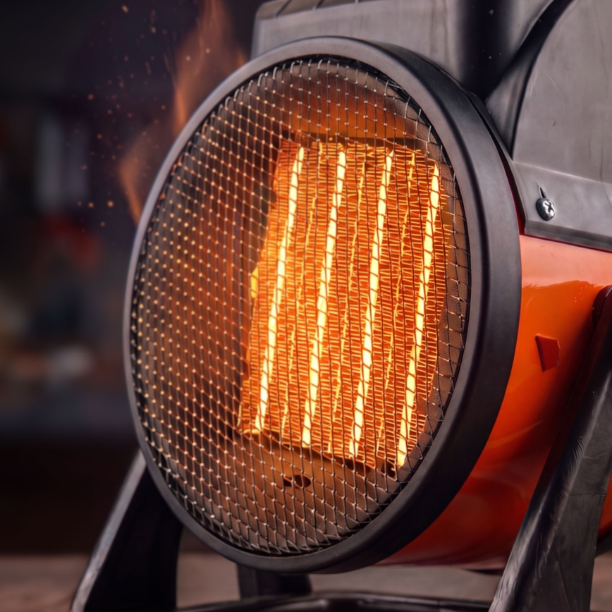 Fläktvärmare med keramiskt värmeelement 1000/2000W/230V orange/svart