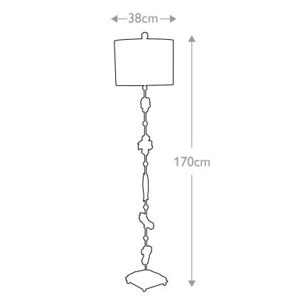Flambeau - Golvlampa FRAGMENT 1xE27/60W/230V
