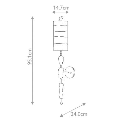 Flambeau - Vägglampa FRAGMENT 1xE27/60W/230V