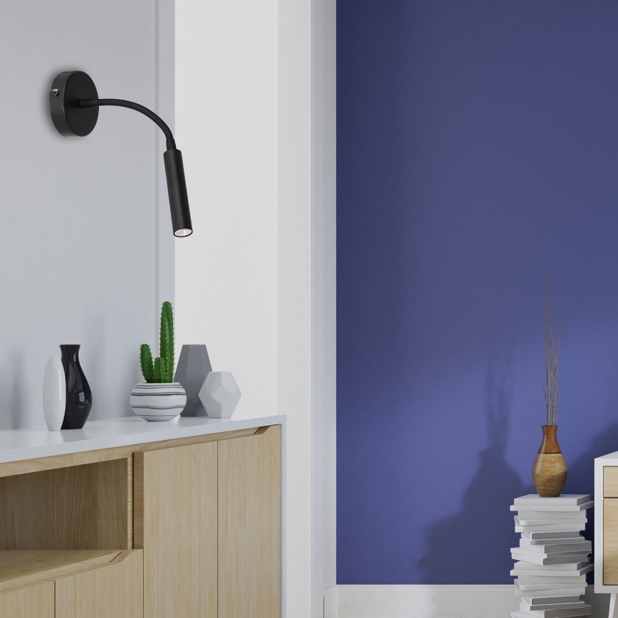 Flexibel bordslampa ARDEN 1xG9/8W/230V svart