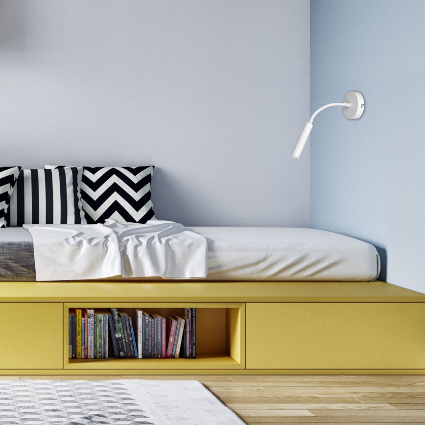 Flexibel bordslampa ARDEN 1xG9/8W/230V vit