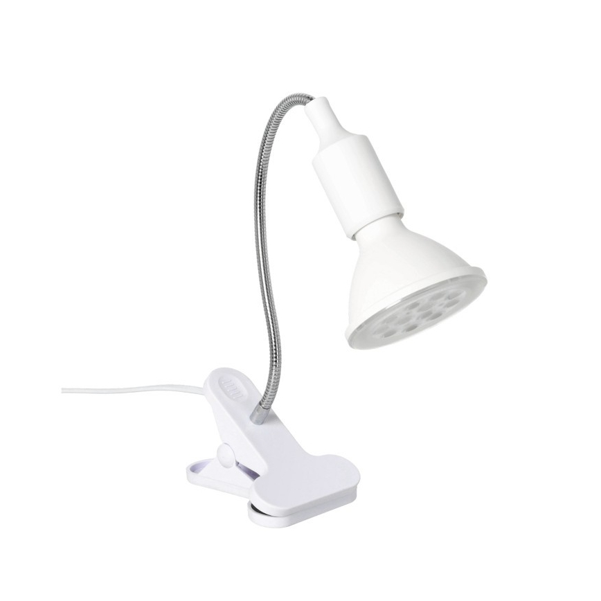 Flexibel bordslampa med klämma för växtodling PLANTY 1xE27/30W/230V vit