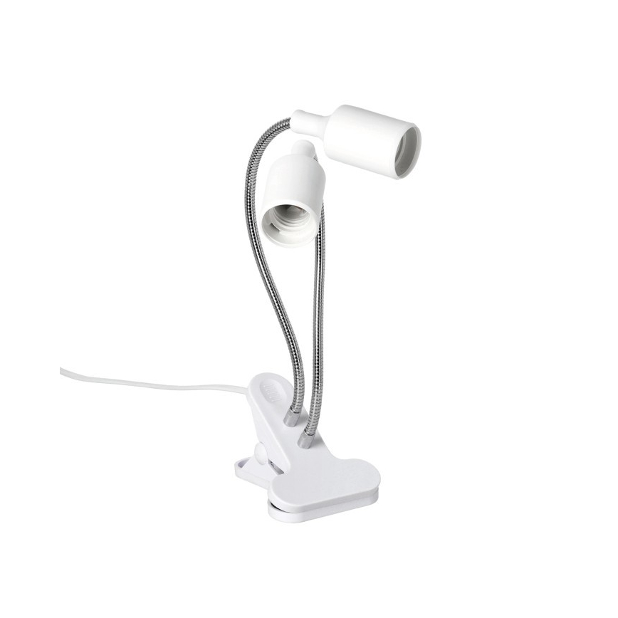 Flexibel bordslampa med klämma för växtodling PLANTY 2xE27/30W/230V vit