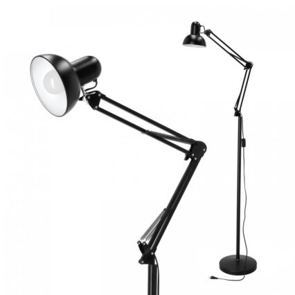 Flexibel golvlampa AURIQ 1xE27/60W/230V 184 cm svart