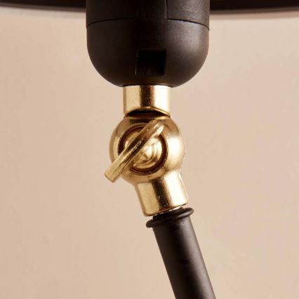 Flexibel golvlampa AYD 1xE27/40W/230V svart/beige