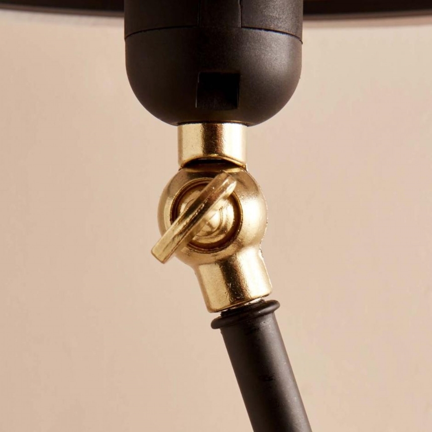 Flexibel golvlampa AYD 1xE27/40W/230V svart/beige