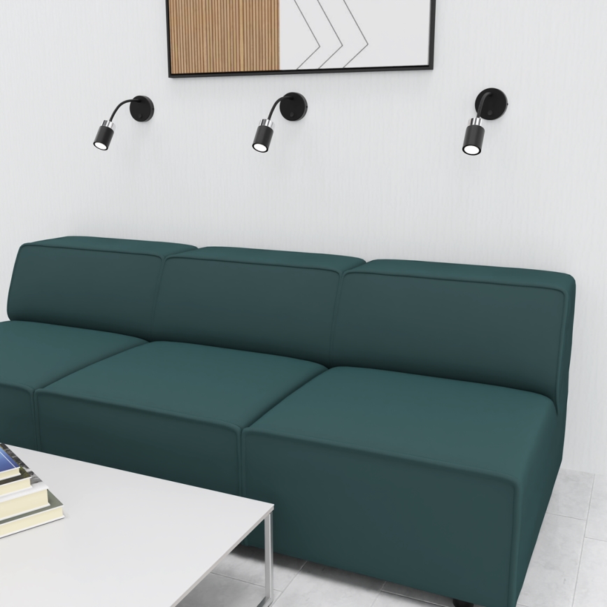 Flexibel bordslampa JOKER 1xGU10/8W/230V svart/matt krom