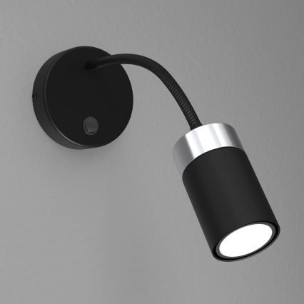 Flexibel bordslampa JOKER 1xGU10/8W/230V svart/matt krom