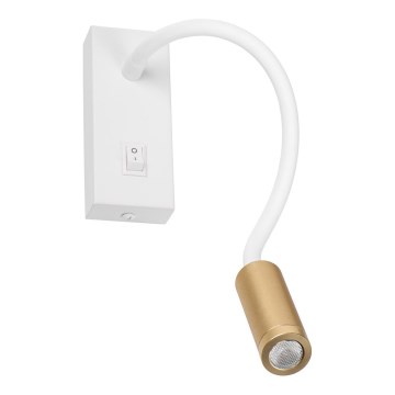 Flexibel LED-lampa TONIL LED/3,3W/230V vit/guld