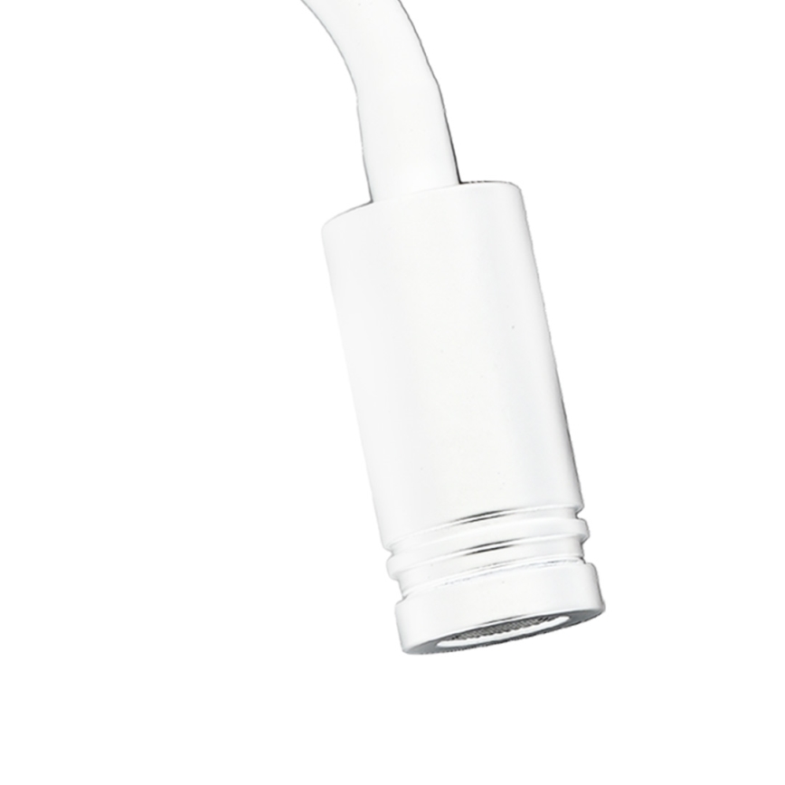 Flexibel LED-vägglampa med USB BASE LED/8W+LED/2W/230V vit/silver