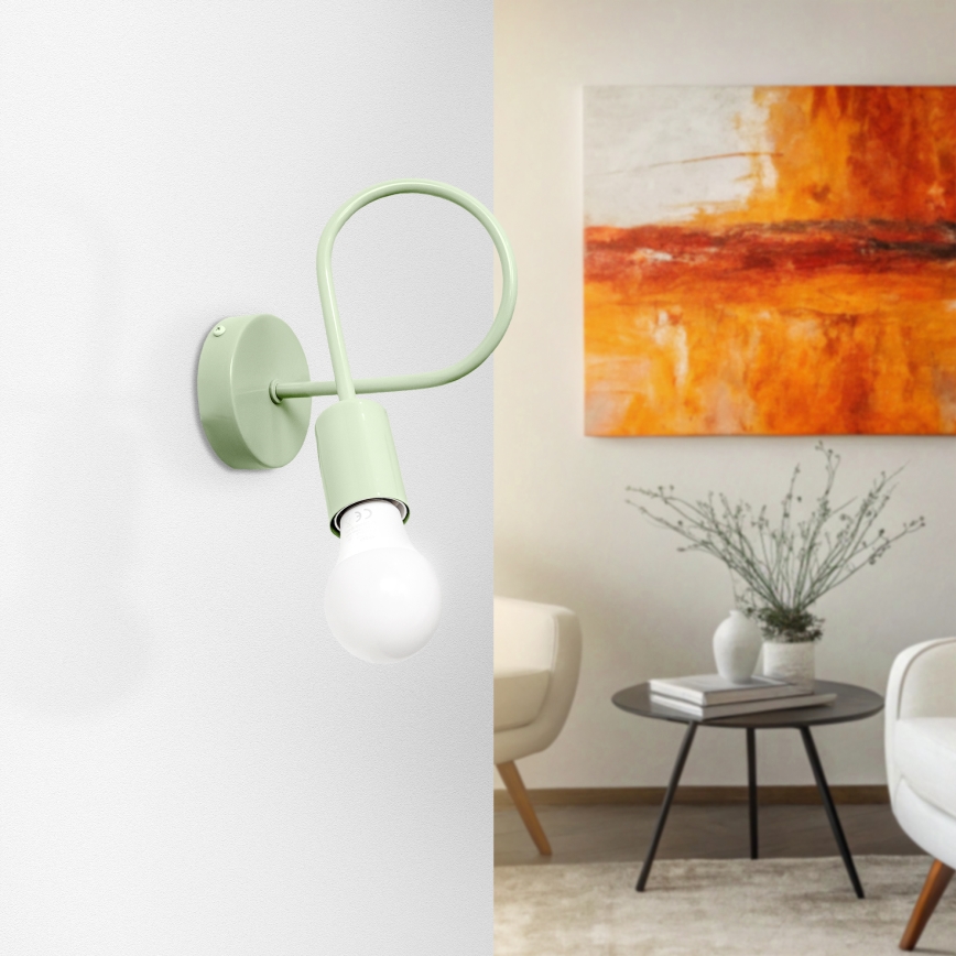 Flexibel vägglampa OXFORD 1xE27/15W/230V grön