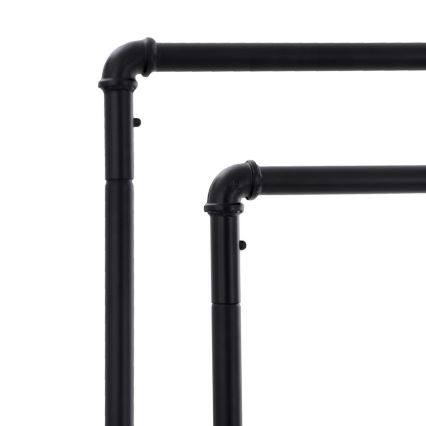 Flyttbar fristående klädställning LINEA, svart