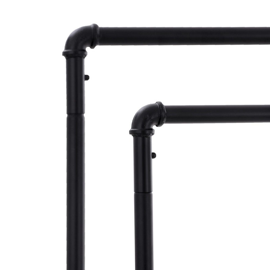 Flyttbar fristående klädställning LINEA, svart