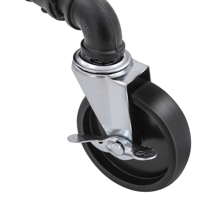 Flyttbar fristående klädställning LINEA, svart