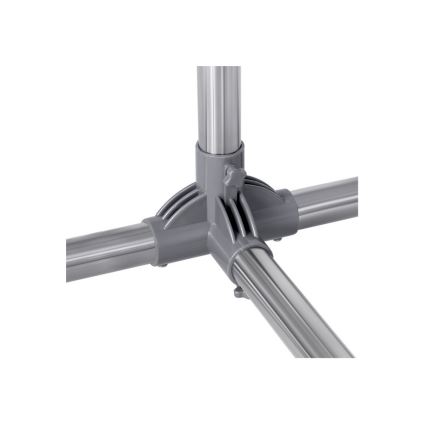 Flyttbar golvstående klädhängare LINEA, silver